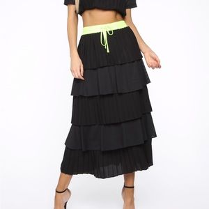 Tiered Ruffle Maxi Skirt